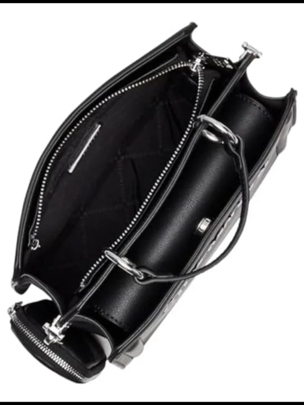 Satchel Convertible Crossbody Bag Removable Strap 2 Compartments